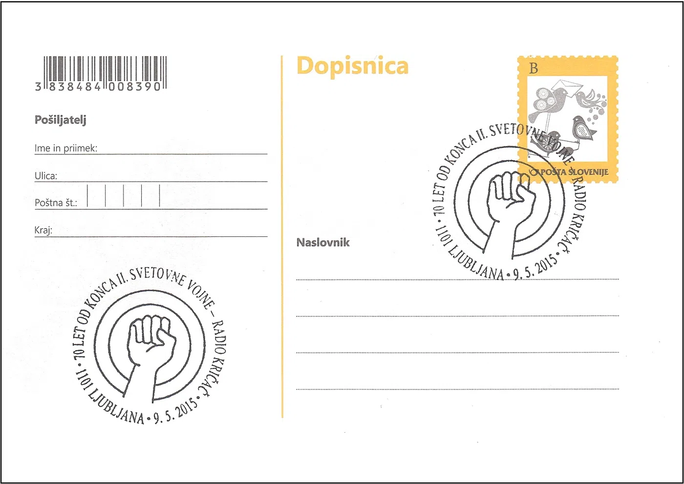 70 LET OD KONCA II. SVETOVNE VOJNE -- RADIO KRIČAČ